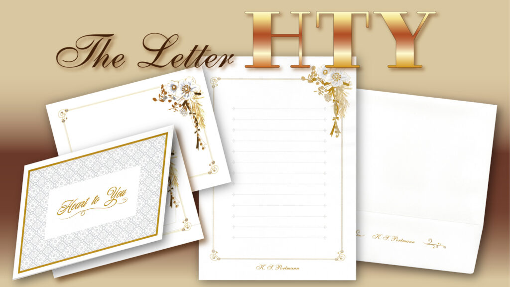 名前入りレターセット,名前入りカードセット, writing letter papers and cards set with your name.